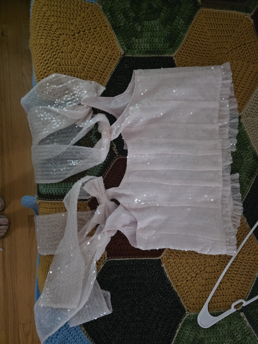 Selkie A La Mode Corset Top - Pink Sequins